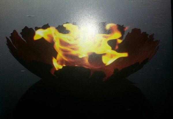Metall Feuerschale mit Riss D35