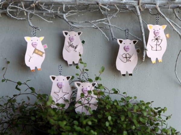 Glückwunsch-Geburtstags-Glück-SCHWEINchen Anhänger – Bild 3