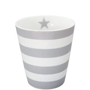 Kaffeetasse Mug Streifen grau Krasilnikoff